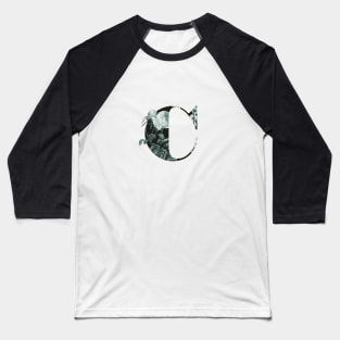 Flower Alphabet C Baseball T-Shirt